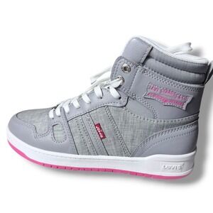 NIB Levi Strauss Co Gray 521 Bb Vegan Canvas Hightop Sneaker High Top Sz 7.5
